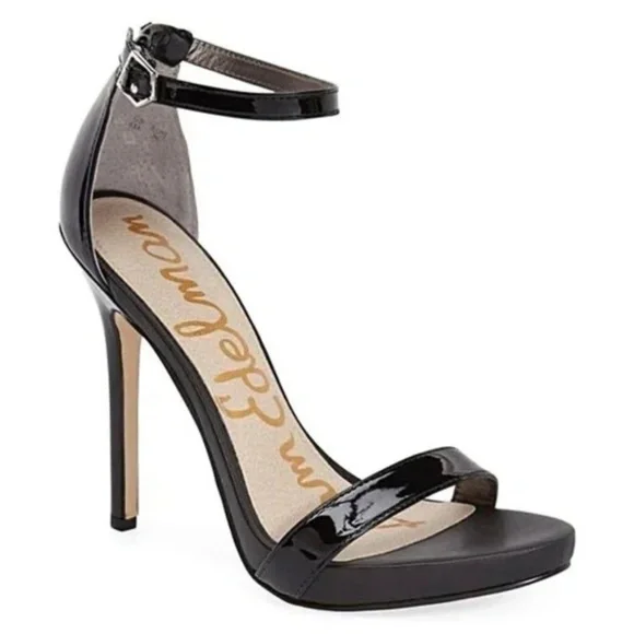 NIB Sam Edelman Eleanor Heel in Black Patent - Picture 1 of 5
